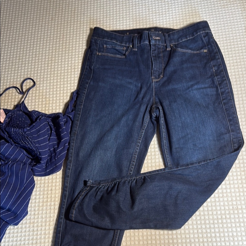 Dark Blue Women's skinny crop